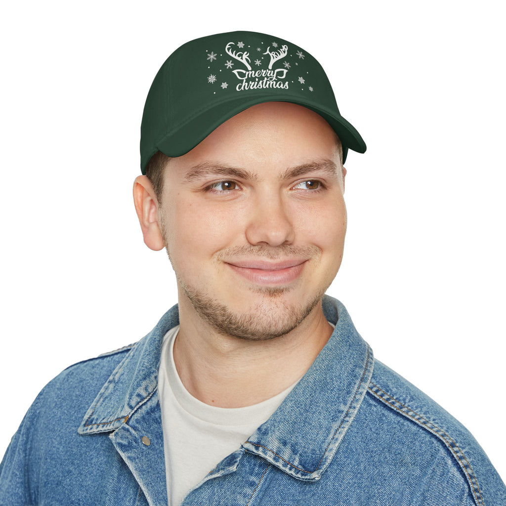 Merry Christmas Subtle FDT baseball cap | Holiday snowflakes