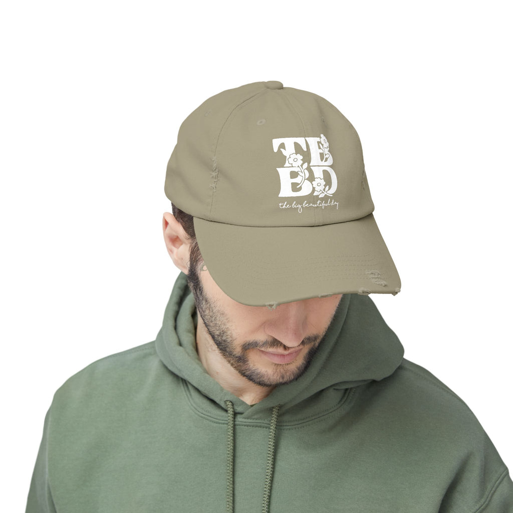 The Big Beautiful Day Floral Distressed Dad Cap