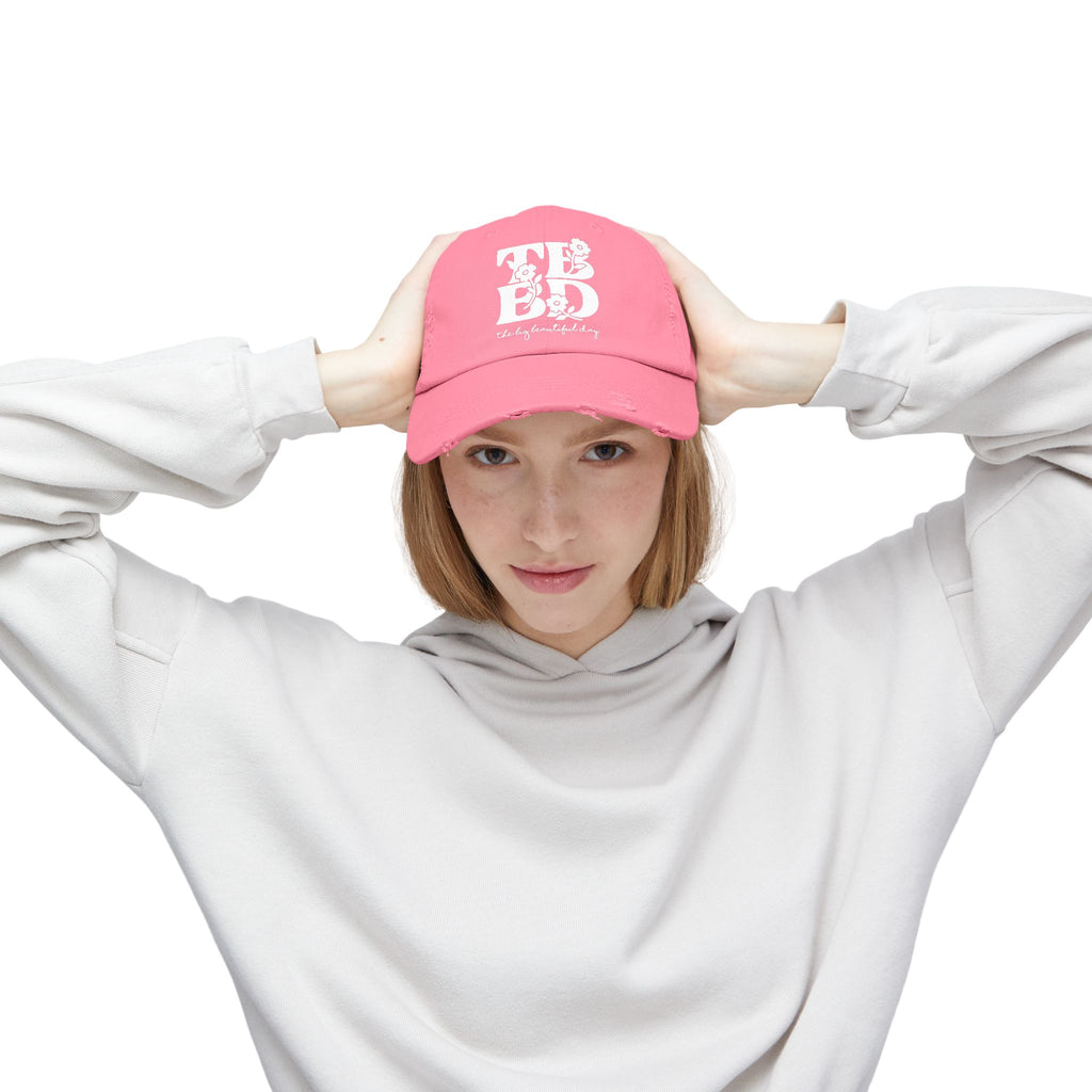 The Big Beautiful Day Floral Distressed Dad Cap