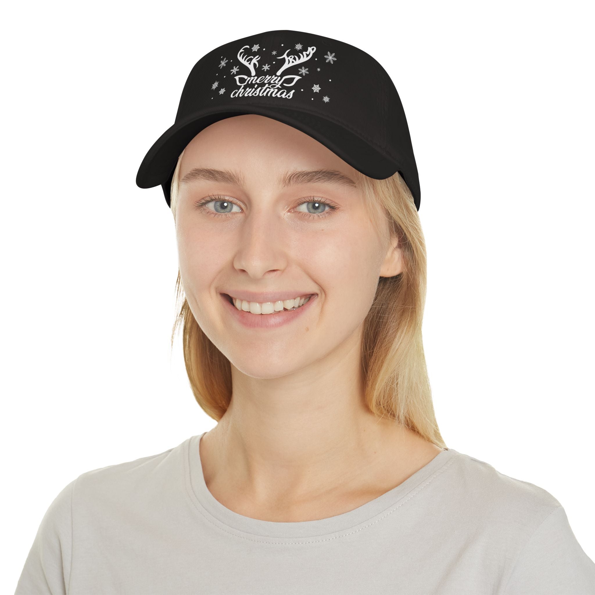 Merry Christmas Subtle FDT baseball cap | Holiday snowflakes