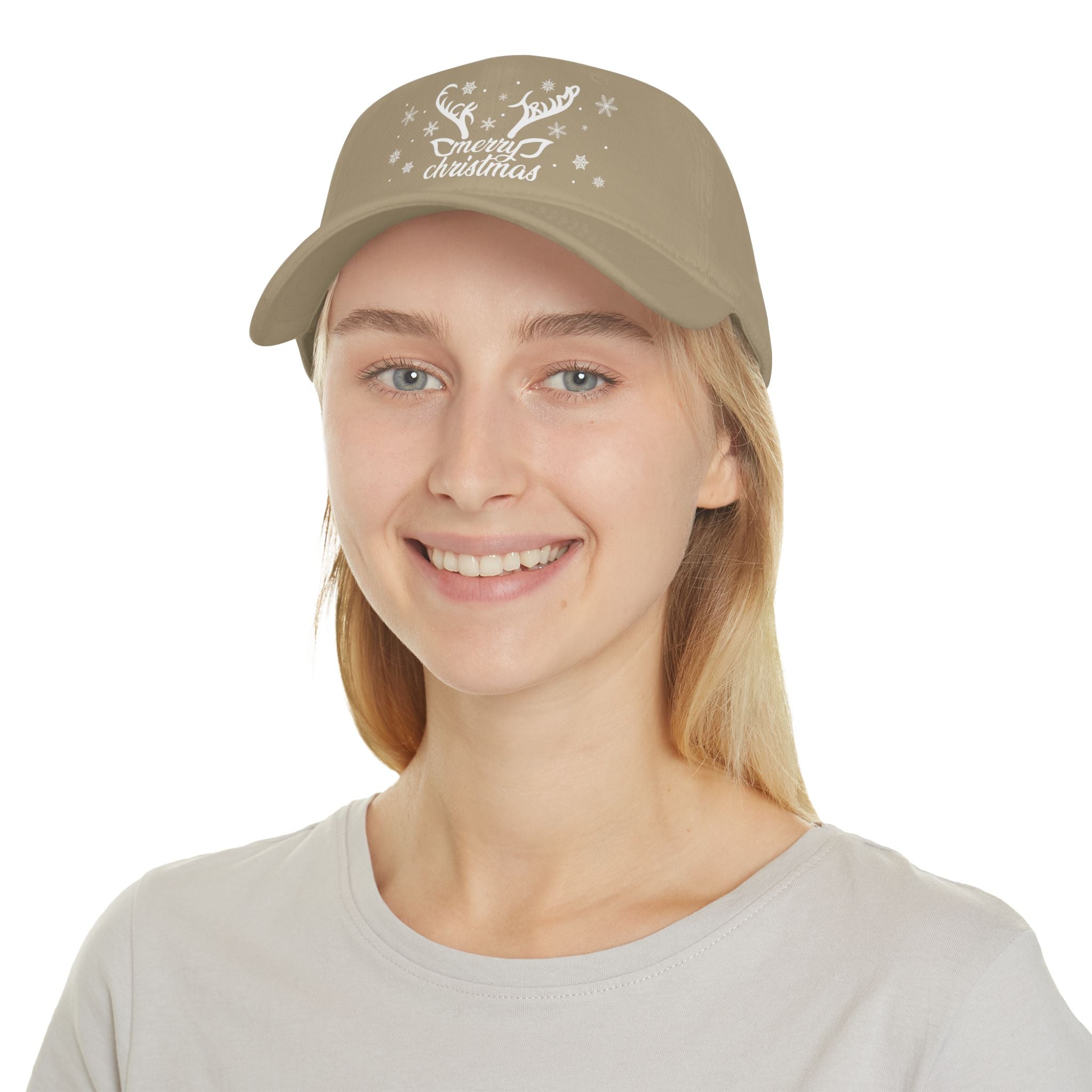 Merry Christmas Subtle FDT baseball cap | Holiday snowflakes