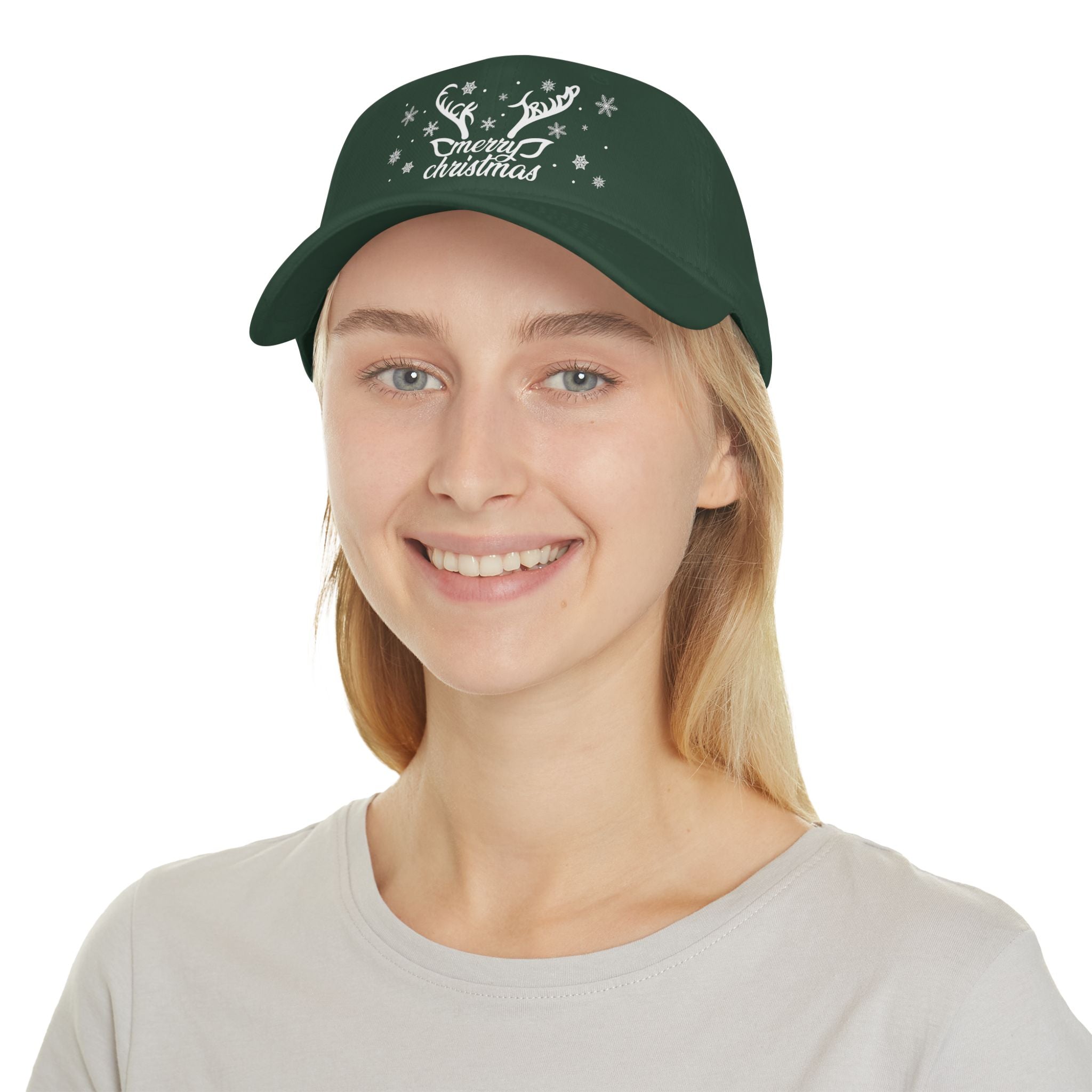 Merry Christmas Subtle FDT baseball cap | Holiday snowflakes