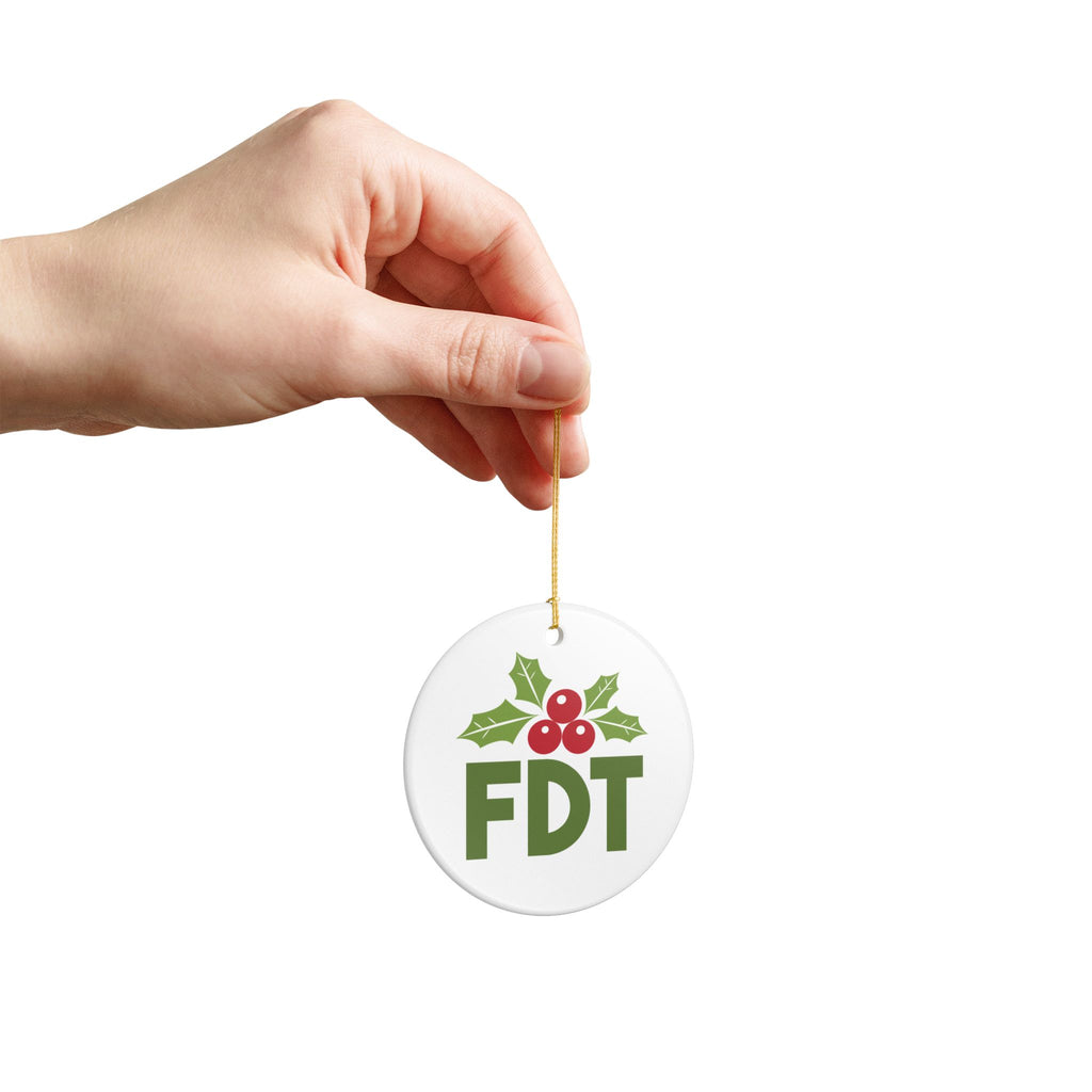 FDT With Holly Christmas Ornament